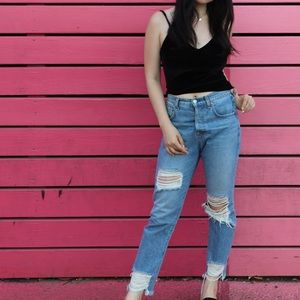 7 for mankind ripped jeans